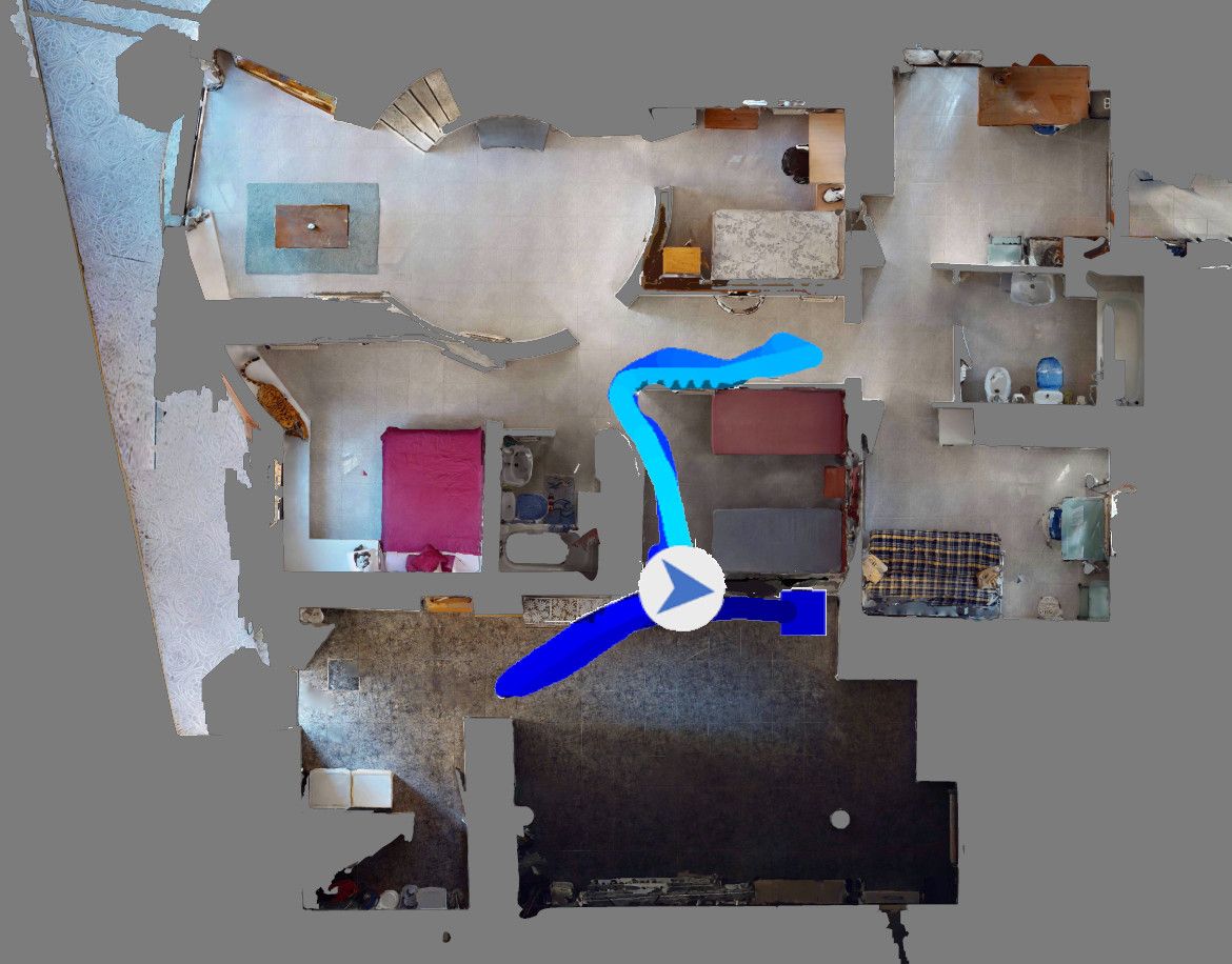 EPOS-VLM combined trajectory visualization for HM3D test scene URjpCob8MGw.