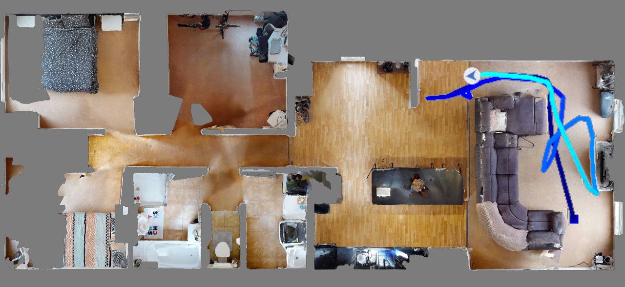 EPOS-VLM combined trajectory visualization for HM3D test scene oEPjPNSPmzL.